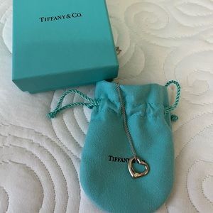 Open heart pendant Tiffany and co necklace